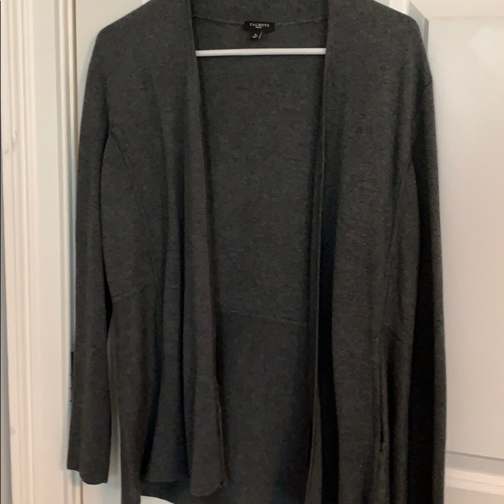Talbots grey cardigan